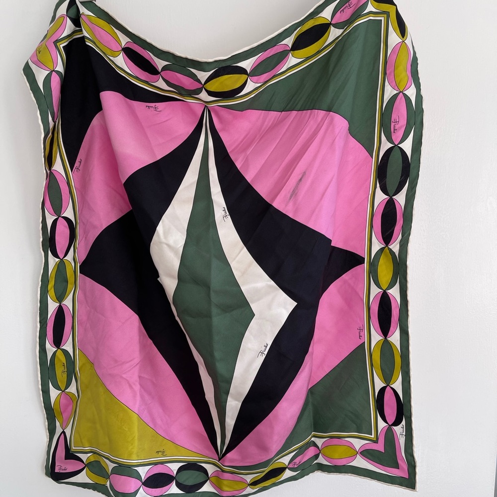 Emilio Pucci silk printed scarf multicolor